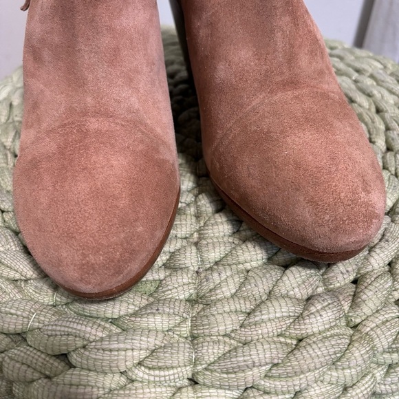 Rag & Bone Harrow Tan/Nude Suede Slip On Block Heel Booties - Picture 5 of 11